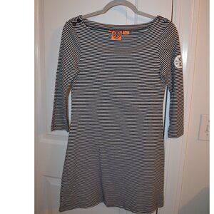 Tory Burch White/Navy striped dress - size small